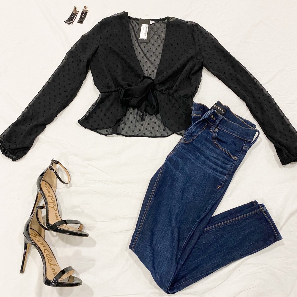 Sheer Black Top